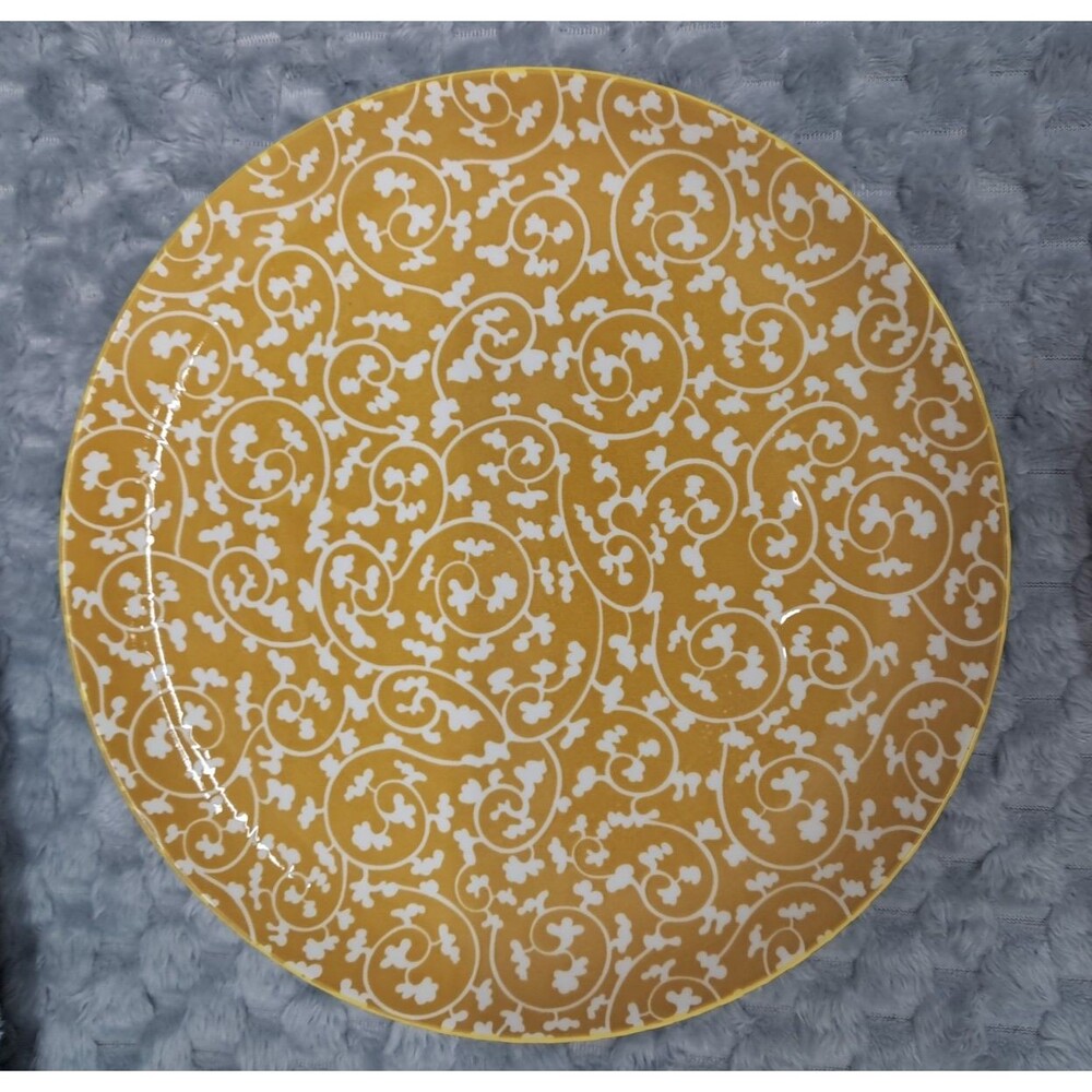 Set 4 Selamica Porcelain Dinner Plates Large 10.5" Dinnerware Ceramic Geometric - Picture 3 of 16